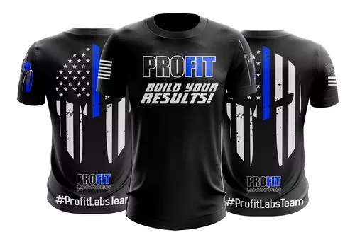 Camiseta (Preta) Dry Fit - PROFIT #Desconto - Cratos Suplementos