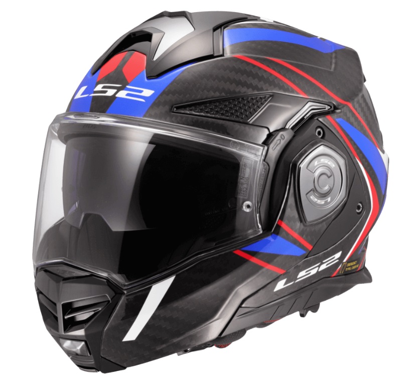 Capacete LS2 FF901 Advant X Carbon Future II Branco / Azul