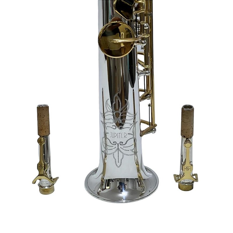 Sax Soprano Jupiter JPS-847SG Silver Gold Profissional|Musicardozo