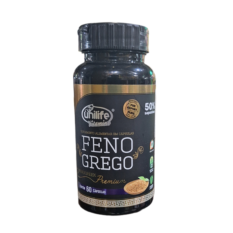 Feno Grego Premium 410mg 60 Cápsulas - Unilife