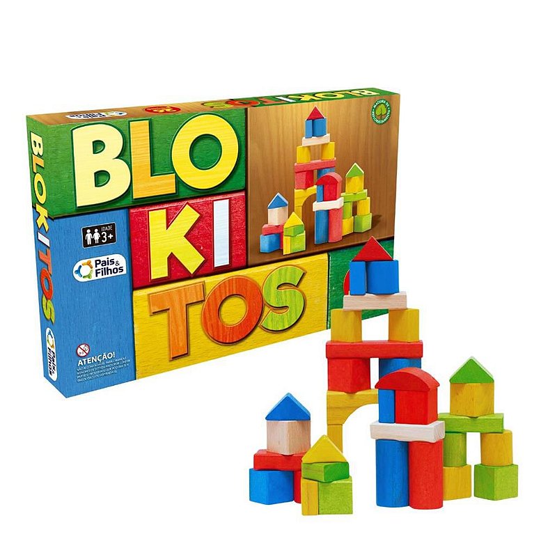 Bloco De Montar Construção Jogo Blokito Brinquedo Pedagógico