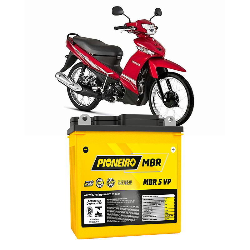 Bateria POP 100 Pioneiro MBR 5 BS 12V 5Ah - Garagem Total