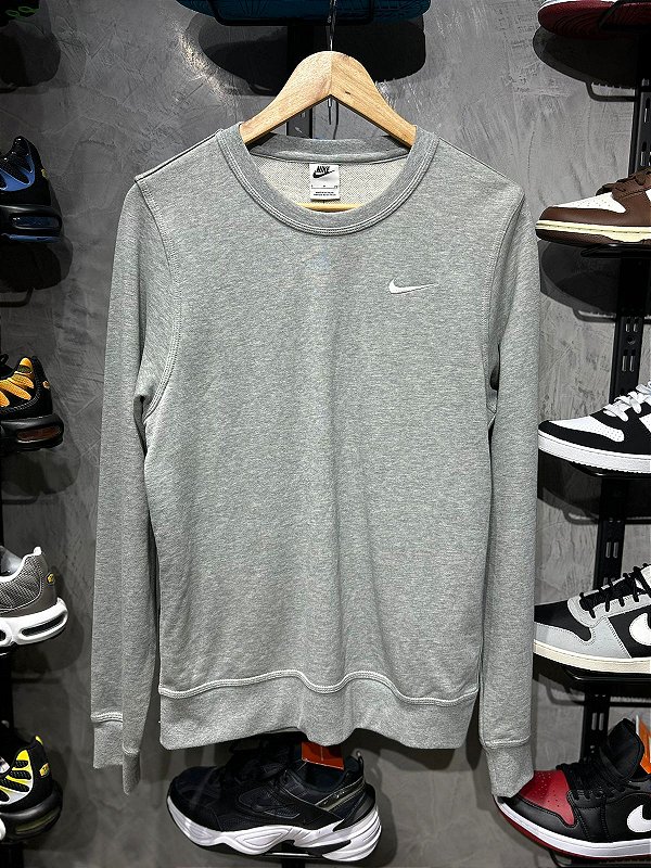 MOLETOM NIKE SPORTSWEAR SWOOSH CARECA CINZA Loja Vei do tenis