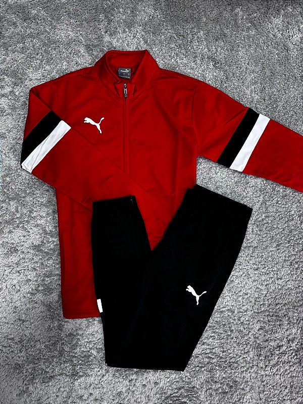CONJUNTO PUMA DRYCELL VERMELHO/PRETO - Loja Vei do tenis- os melhores