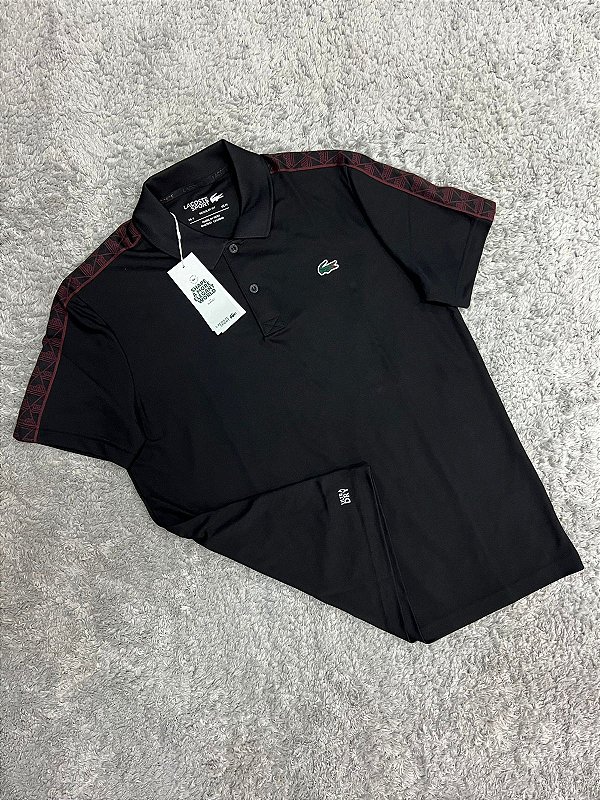POLO LACOSTE SPORT GOLF PRETA - Loja Vei do tenis- os melhores