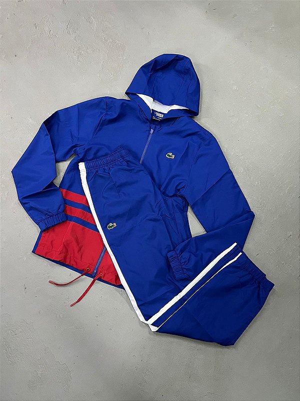 CONJUNTO LACOSTE SPORT CONTRASTE AZUL/VINHO 2024 - Loja Vei do