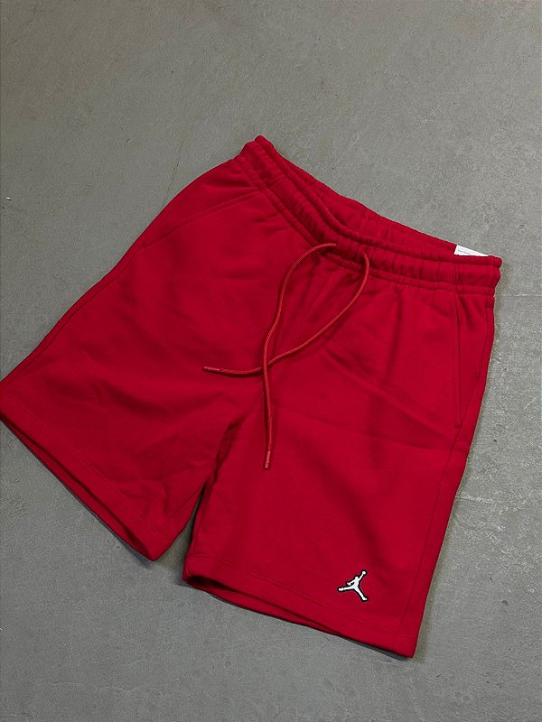 Short Jordan Brooklin Fleece Moletom Vermelho