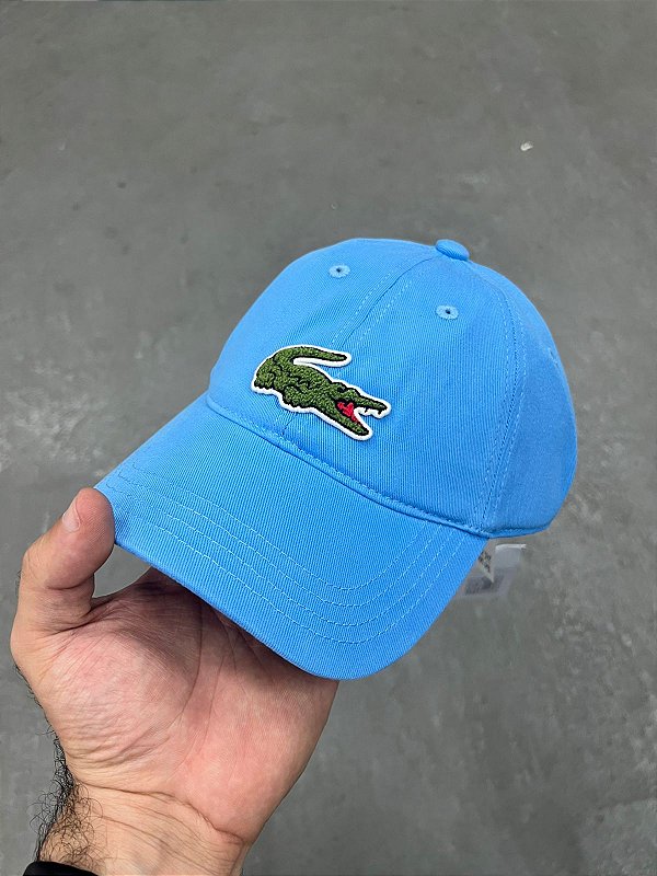 Boné Lacoste Big Croc 2025 Azul - Loja Vei do tenis- os melhores