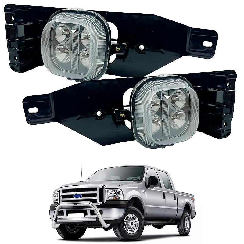 FAROL DE MILHA F-250 LED CRISTAL - 4x4 Store Brasil