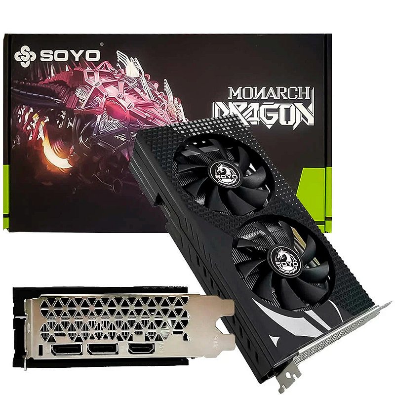 Placa de vídeo Soyo Amd Radeon RX580 MONARCH DRAGON - 8Gb
