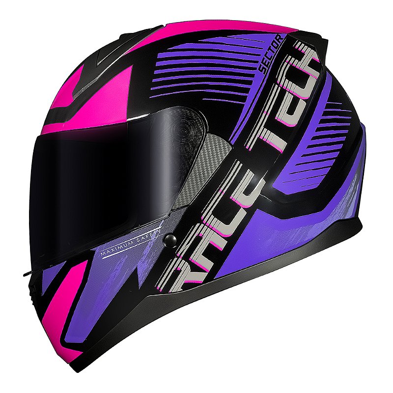 ★Risha★ Capacete Race Tech Sector Slash - Roxo/Preto - Maremoto