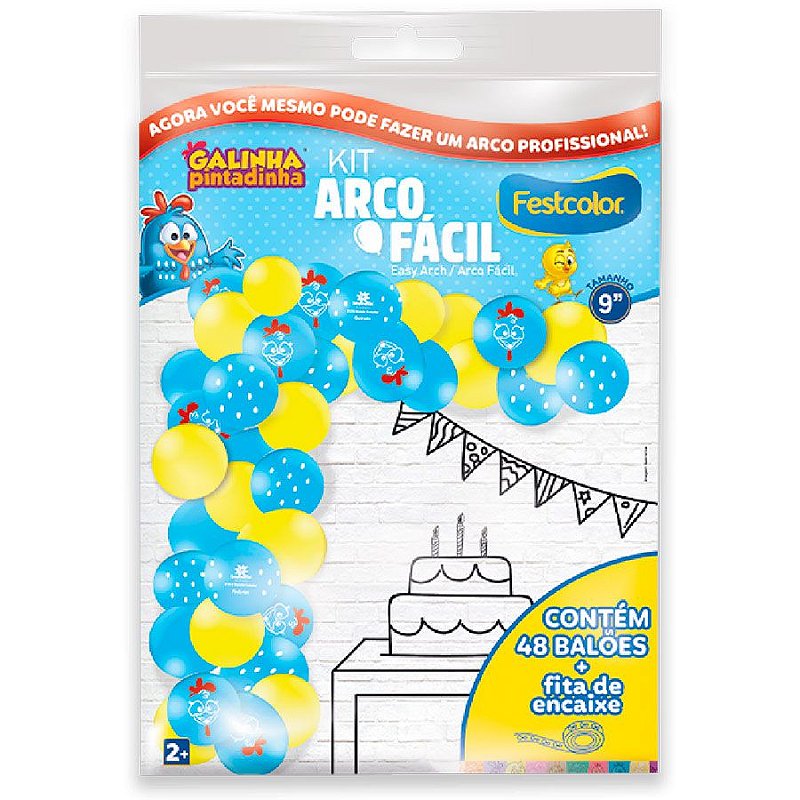 Kit Arco Fácil - Galinha Pintadinha - 01 unidade - Festcolor - Se