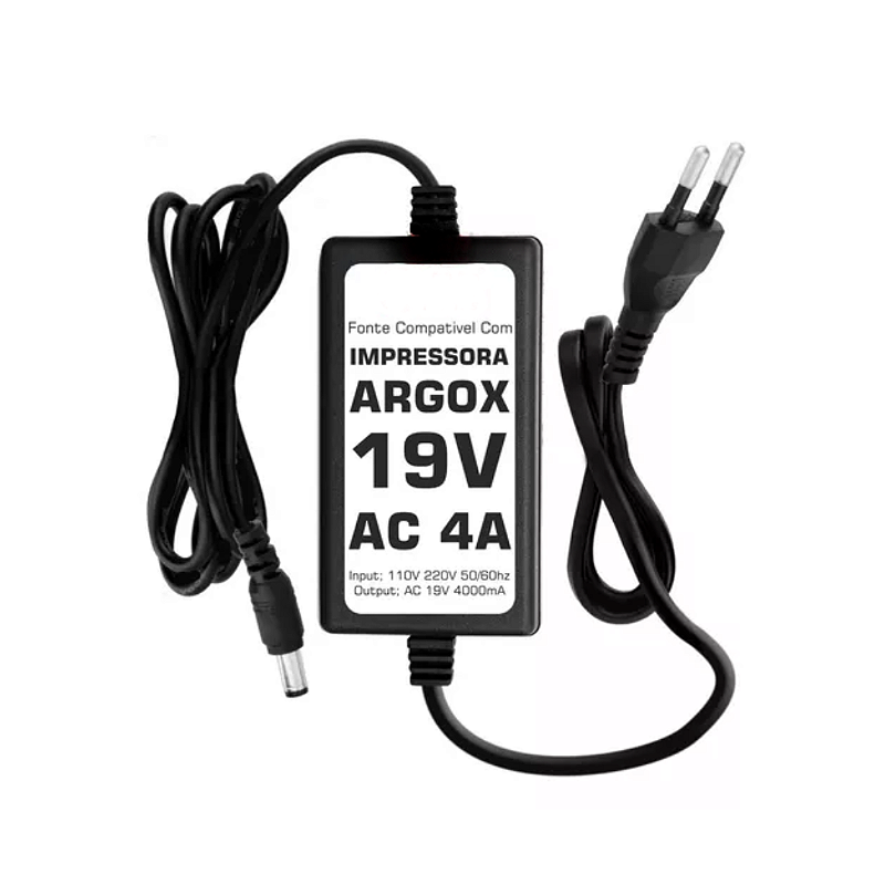 Fonte 19V 4A Impressora Argox Os-214 Bixolon Slp-t 400 - BRASPOWER