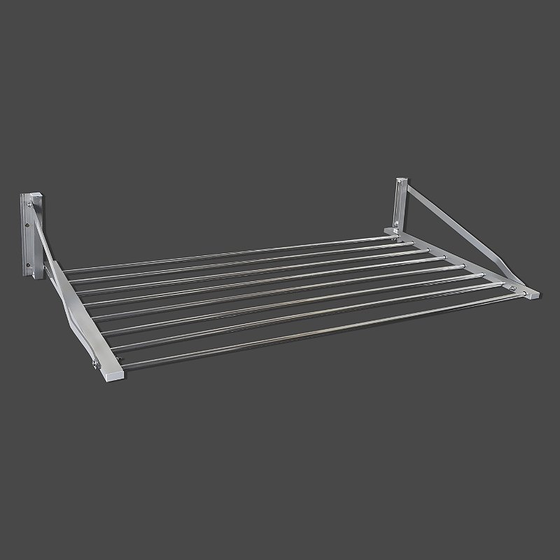 Varal De Parede Retratil Articulado 6 Varetas Aluminio - Home Plus