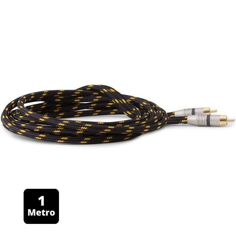 Cabo para Subwoofer RCA 1m Noisefree AAT AR1 Blindado ELETROHALEN