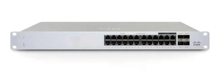 Switch Meraki MS-130-24 - 24x 1 GbE e 4x 1G SFP + Licença