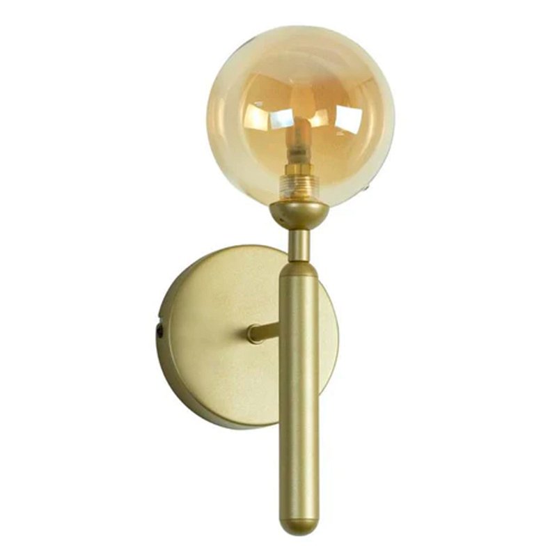 Arandela Abaporu Dourado e Ambar G9 25W | Bella Iluminação HL014G