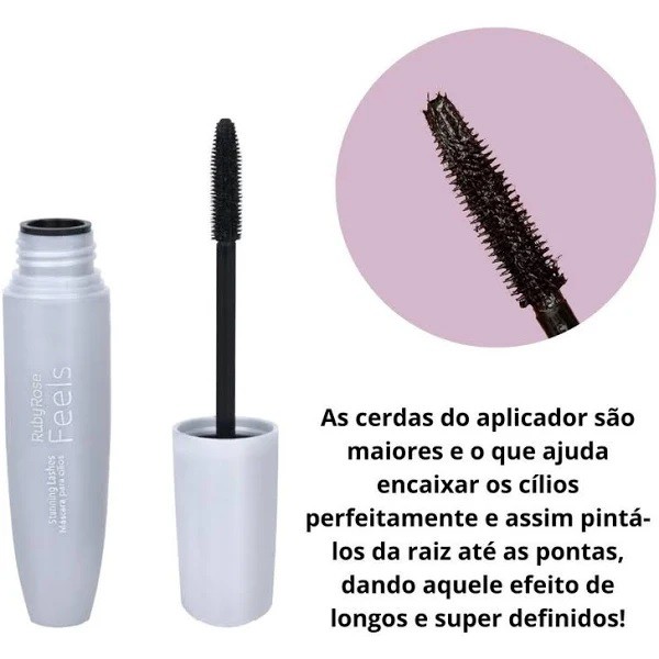 MASCARA DE CÍLIOS FEELS RUBY ROSE RS Make maquiagem e cosméticos