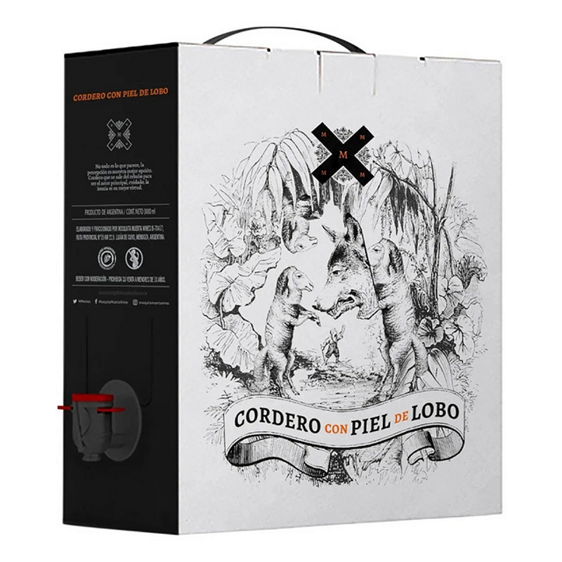 Vinho Cordero Con Piel de Lobo Malbec Bag in Box 3 LT Bar.Co