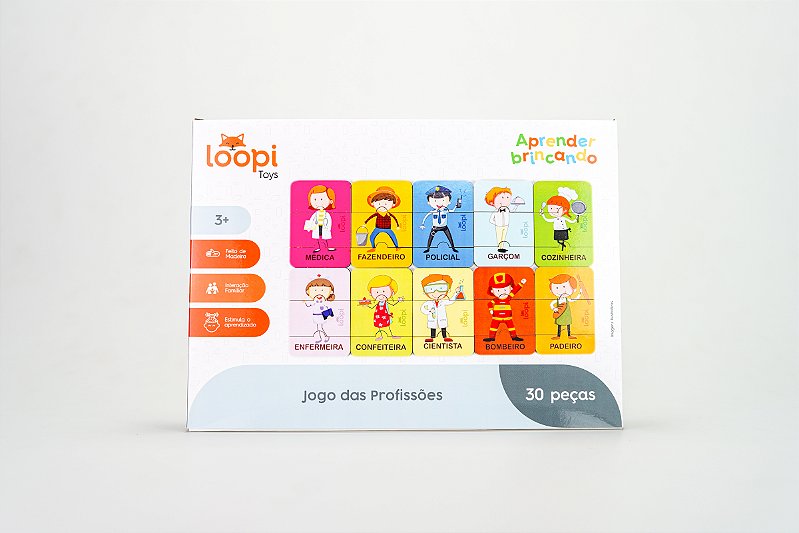 Jogo das Profissões - Loopi Toys - Casa do Brinquedo® Melhores Preços e  Entrega Rápida