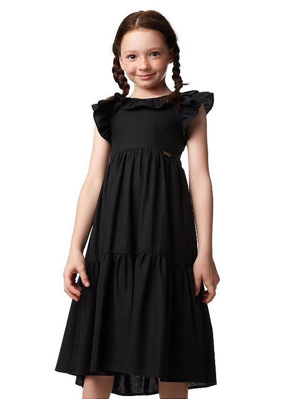 Vestido Jabuticabas Babados Kids