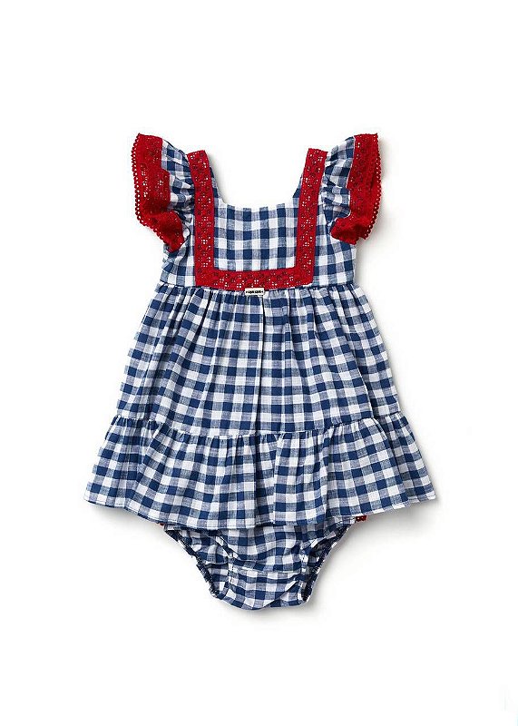 Vestido Bebê Vichy Pic Nic