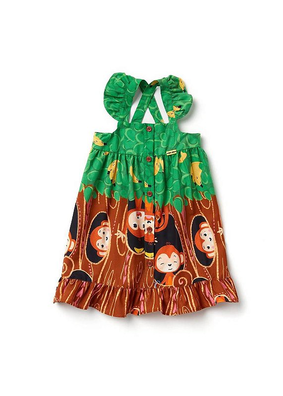Vestido Bebê Floresta Do Macacos