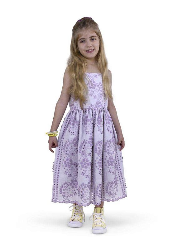 Vestido Midi Lilazes Teen