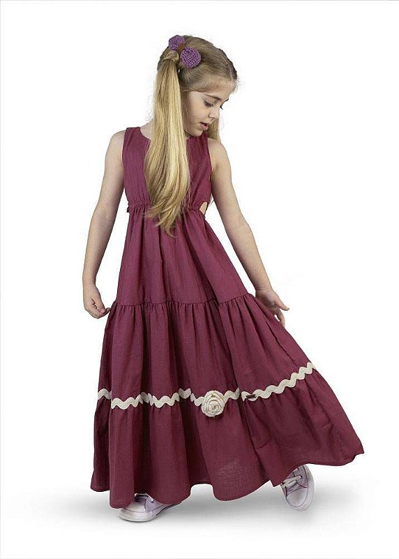 Vestido Longo Violeta Kids