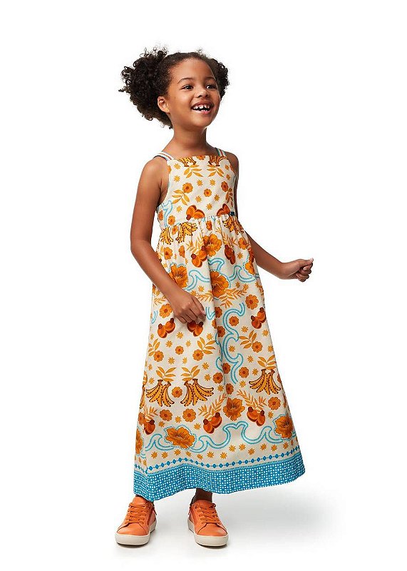 Vestido Longo Azulejo Kids