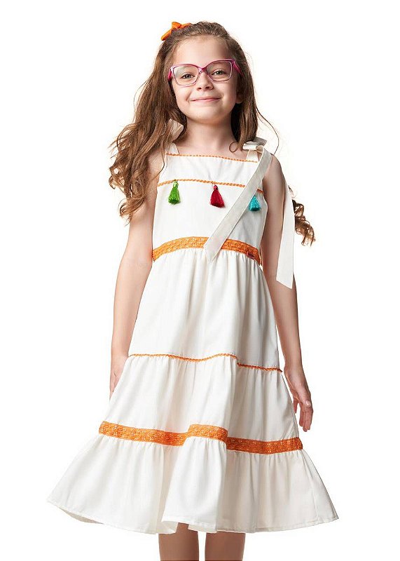Vestido Pérola Com Renda Kids