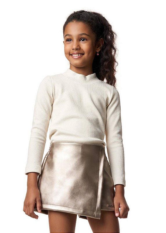 Blusa Malha Canelada Kids