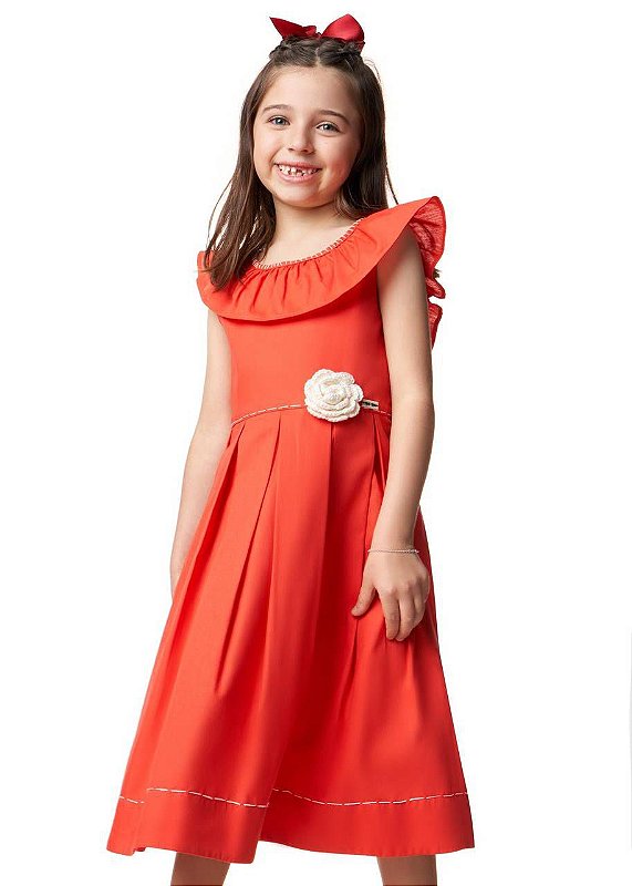 Vestido Midi Morango Teen