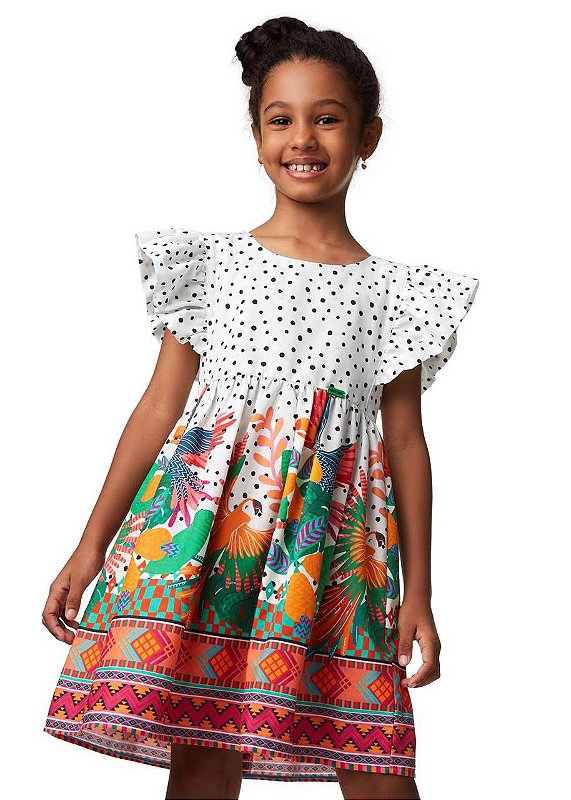 Vestido Curto Festa Dos Tucanos Teen