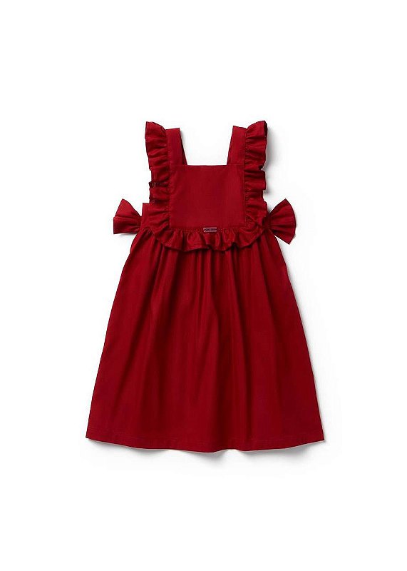 Vestido Longo Bebê Cereja