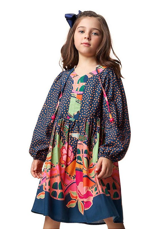 Vestido Estampa Rio Kids