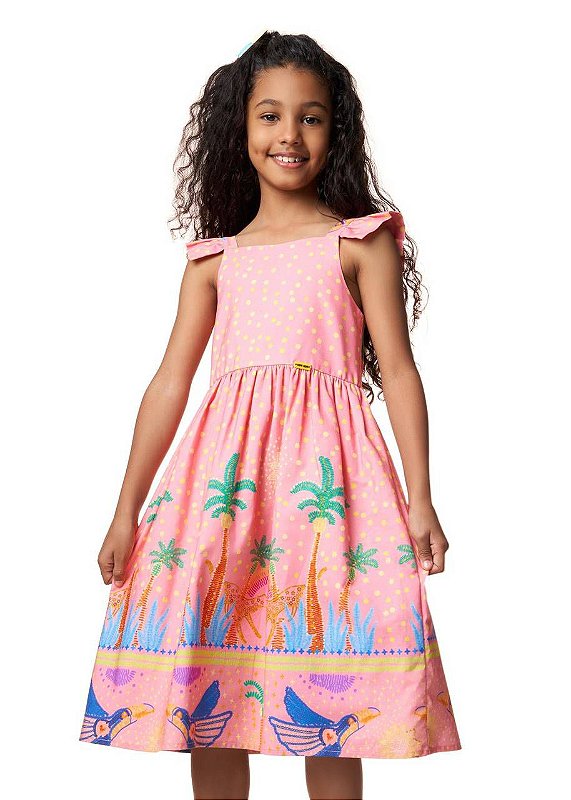 Vestido Midi Coqueiros Alças Teen