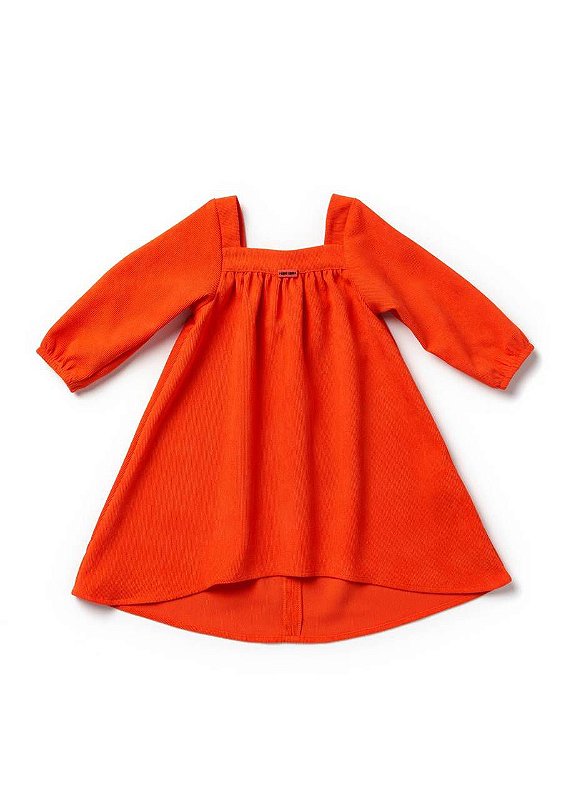 Vestido Mullet Bebê Abóbora