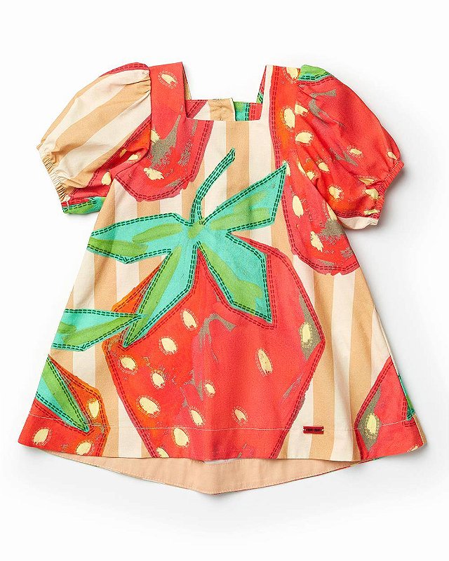 Vestido Bebê Morangos