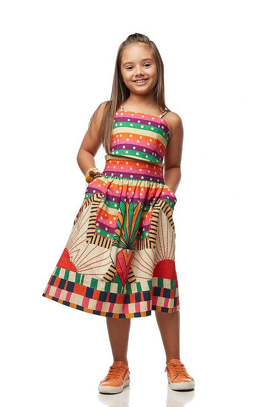 Saia Midi Com Top Cocar