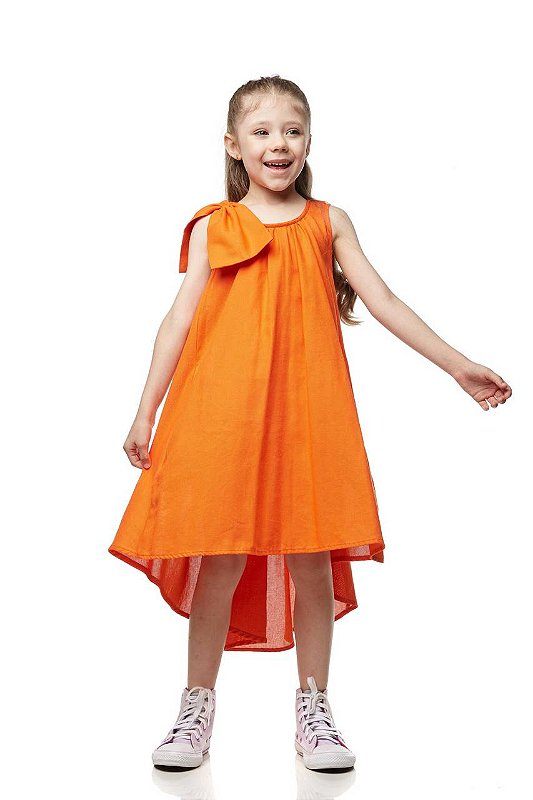 Vestido Mullet Laço Laranja