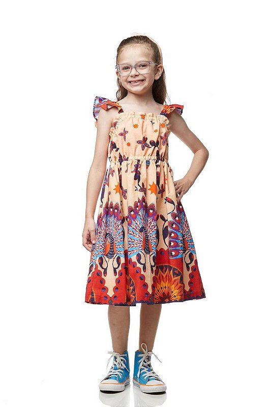 Vestido Midi Pavão