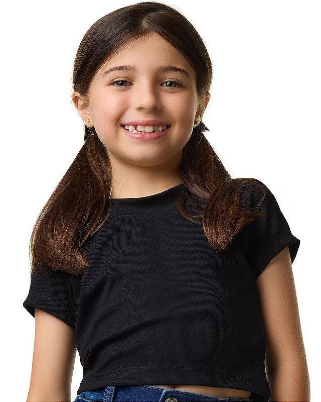 Cropped Malha Canelada M/c Teen