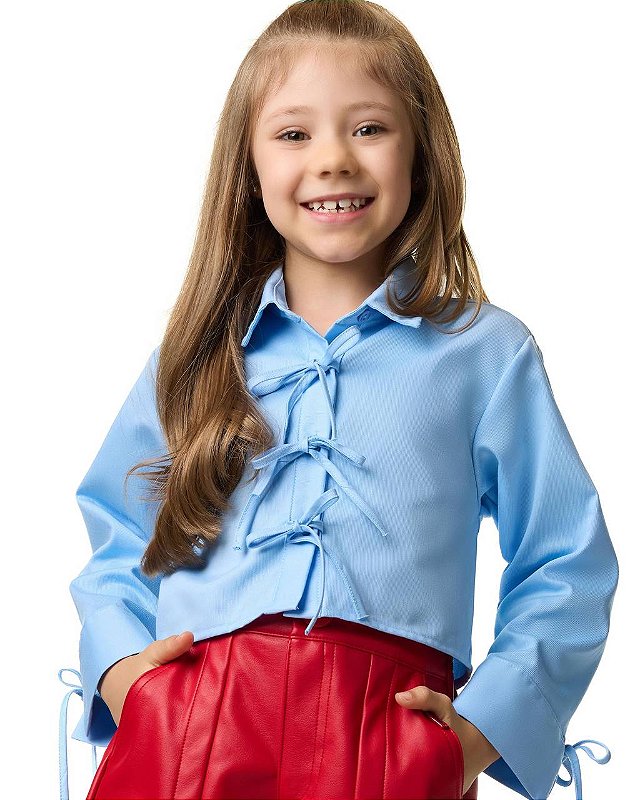 Camisa Cropped Algodão Kids