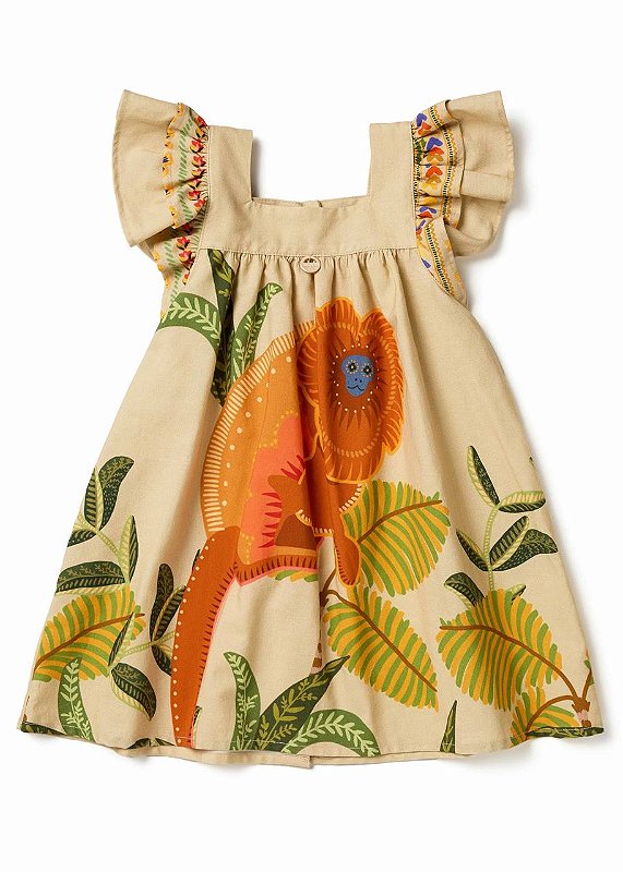 Vestido Mico Leão Dourado