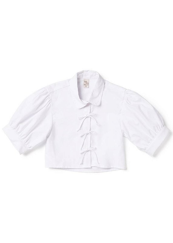 Camisa Cropped Lacinhos Kids
