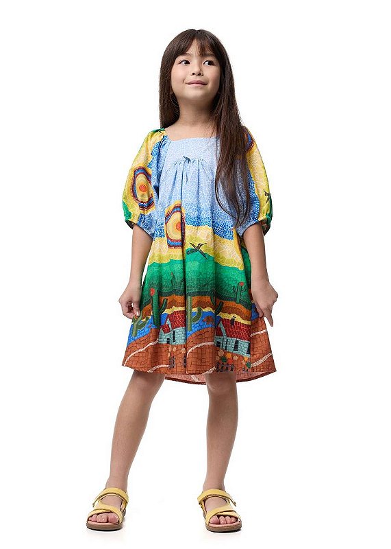 Vestido Curto Mosaico Sertão