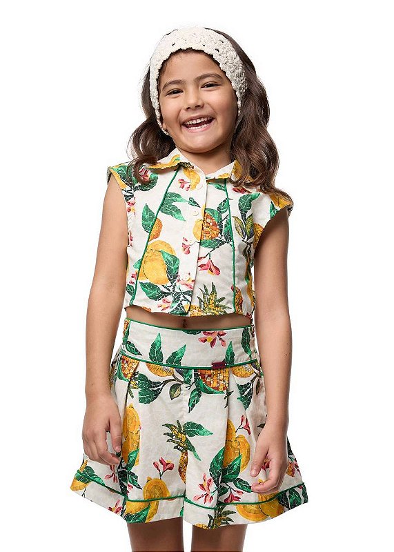 Conjunto Shorts E Top Mosaico Pomar