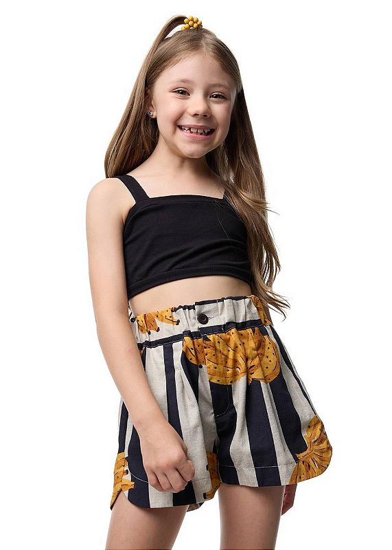 Conjunto Shorts E Top Bananas Kids