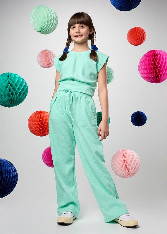 Conjunto Malha Canelada Kids